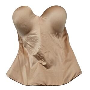 Fine Lines Womens Sz 36G Smoothing Shaper Corset Bustier Beige